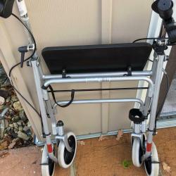 Robust Steel Rollator Walker with Tray
