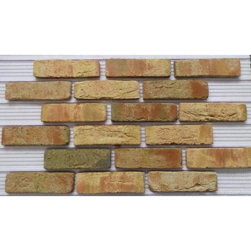 Brick slips Rustic Antique Hand moulding, red/black/white/yellow flamed, ref 616NF