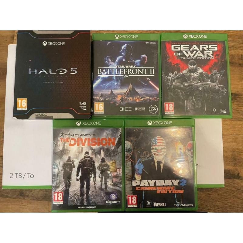 Xbox one S 2tb plus 5 games