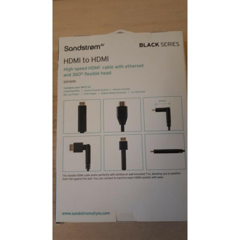 New Sandtrom HDMI to HDMI cable high speed