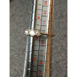 0.50ct diamond 18ct white gold trilogy ring