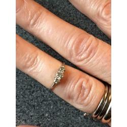 0.50ct diamond 18ct white gold trilogy ring