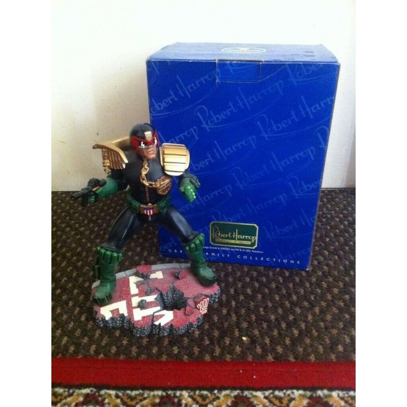 JUDGE DREDD "I AM THE LAW" STATUE - ROBERT HARROP/2000AD - EXCELLENT CONDITION