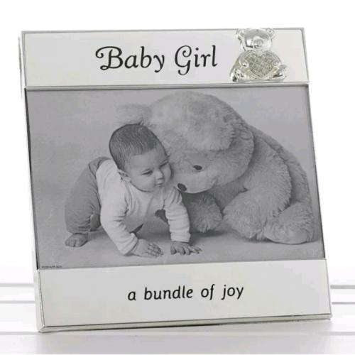 NEW BABY GIRL MESSAGE PHOTO FRAME 6" x 4" Baby Girl Photo Fram