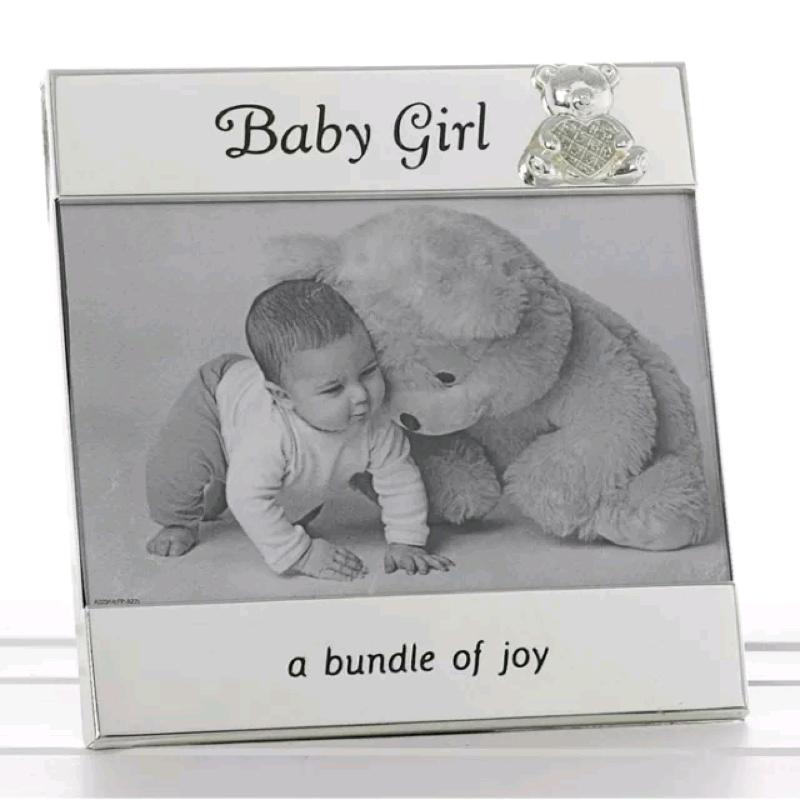 NEW BABY GIRL MESSAGE PHOTO FRAME 6" x 4" Baby Girl Photo Fram