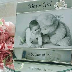NEW BABY GIRL MESSAGE PHOTO FRAME 6" x 4" Baby Girl Photo Fram