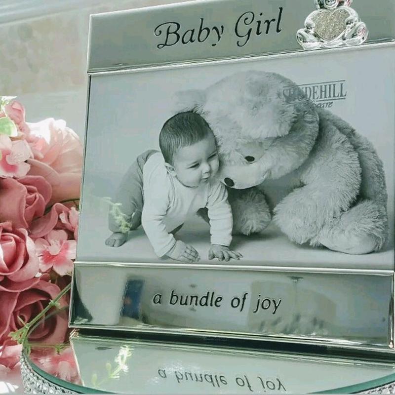NEW BABY GIRL MESSAGE PHOTO FRAME 6" x 4" Baby Girl Photo Fram