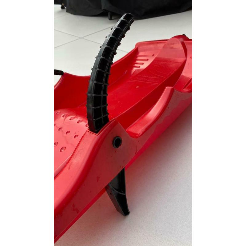 Red Snow Sledge with Brakes - Used - Exceptional Condition
