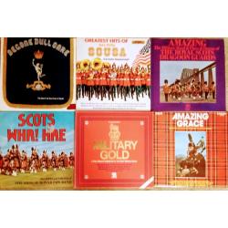 REDUCED. Job Lot - Brass/Military/Pipe Bands Vinyl LP Record Albums