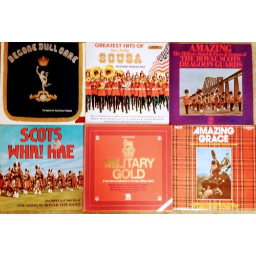 REDUCED. Job Lot - Brass/Military/Pipe Bands Vinyl LP Record Albums