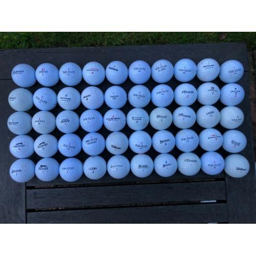 50 Golf Balls Various Makes