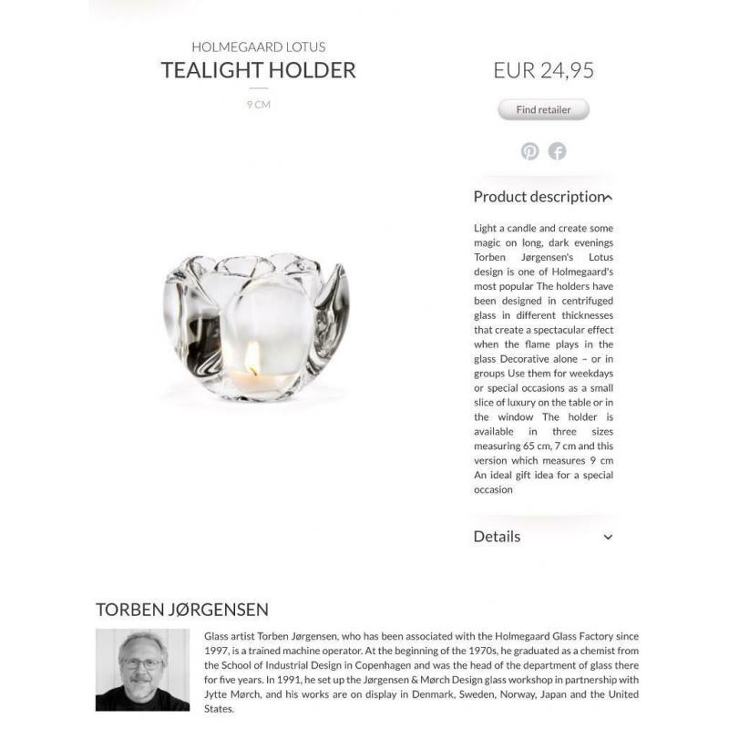Holmgaard tealight holders (Set of 3)