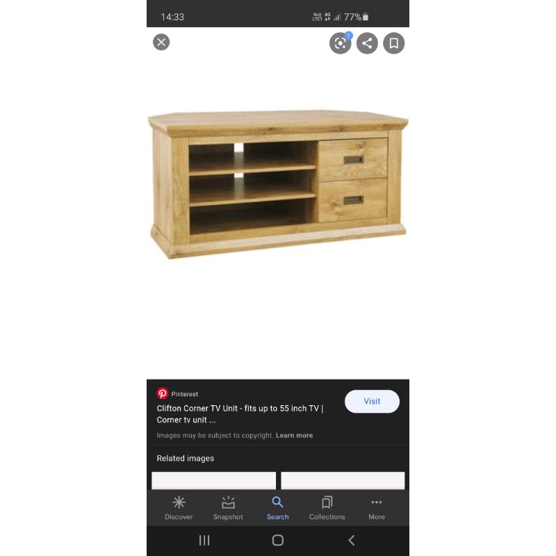 Oak Clifton Tv Unit and Display