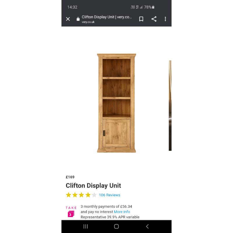 Oak Clifton Tv Unit and Display