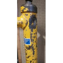 Unique industrial lamp made from a vintage water pump