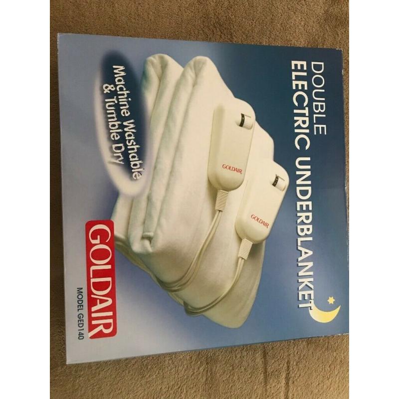 electric blanket (Goldair) Double/Queen size. Dual remote